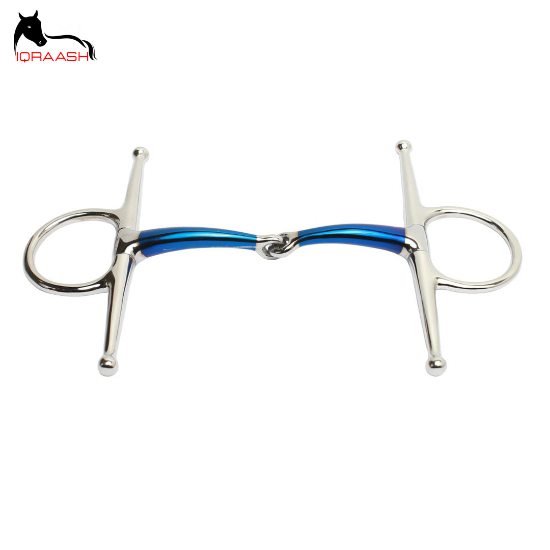 Striking Blue Snaffle Bit for Horse | Customized Horse Bit