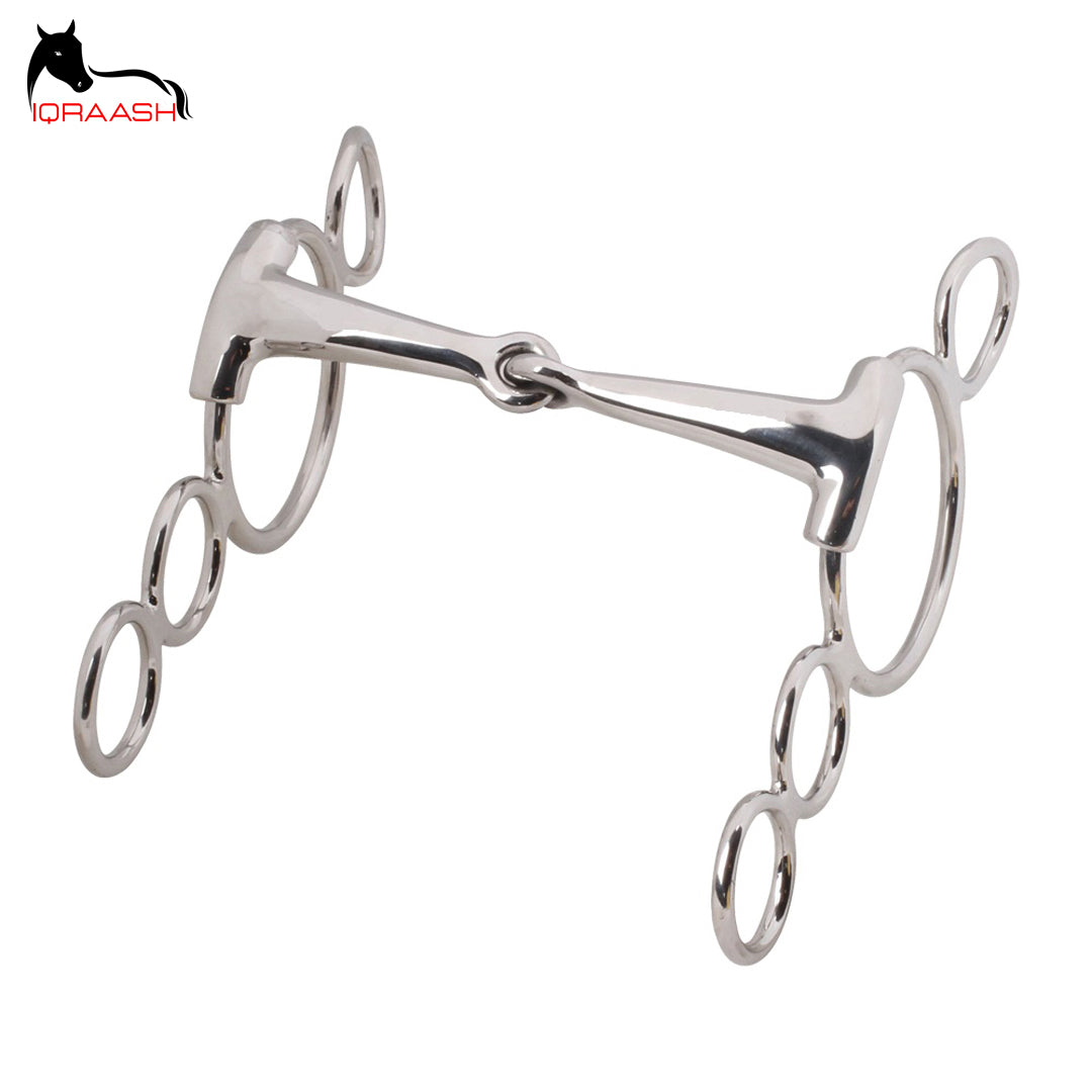 Stainless Steel 4 Ring Hollow Gag Bit