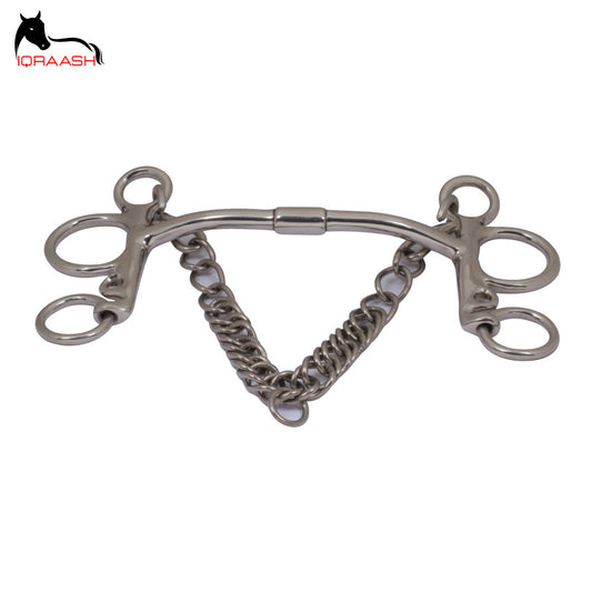 Iqraash Stainless Steel Pelham Bit Without Joint | Customized Horse Bit