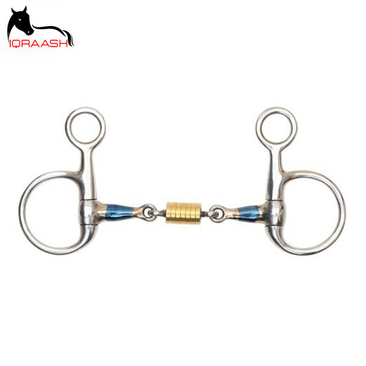 Silver Stainless Steel Gag Bit with Brown Chain for Enhanced Horse Communication| Customized Horse Bits