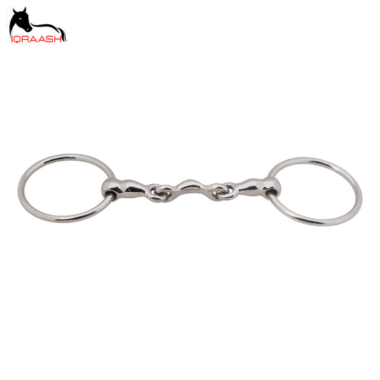 Double-Joint Loose Ring Snaffle Bit