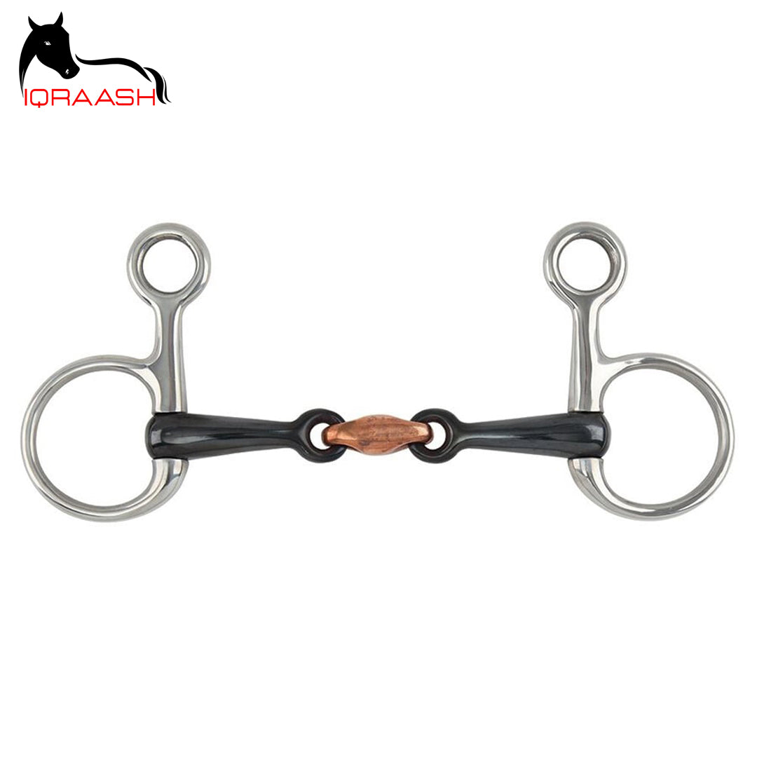 Iqraash Stainless Steel Gag Bit with Black Chain for Refined Horse Communication | Customized Horse Bits