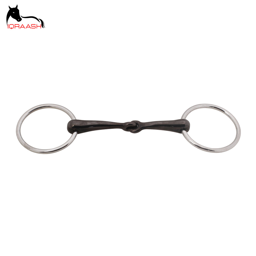 Sweet Iron Jointed Loose Ring Snaffle Bit Black