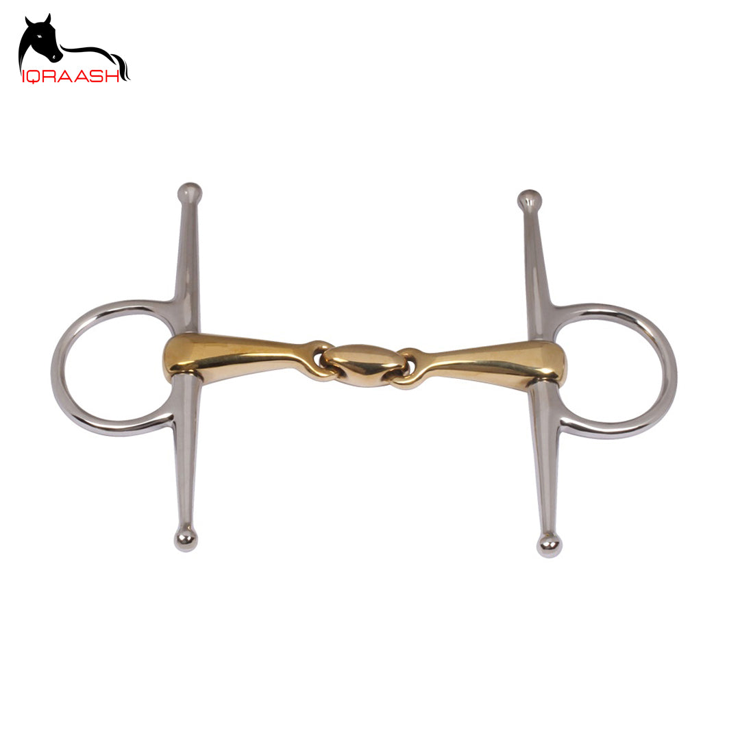 Full Cheek Double-Joint HORSE BIT Stainless Steel Snaffle Bit