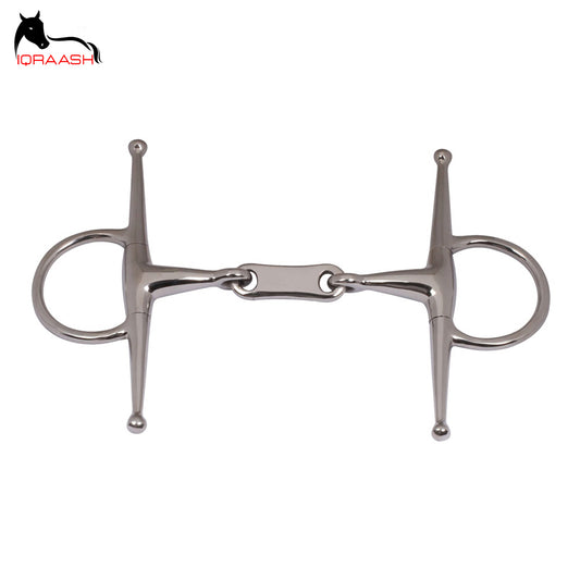 Full Cheek Double-Joint Horse Bit Stainless Steel Snaffle Bit