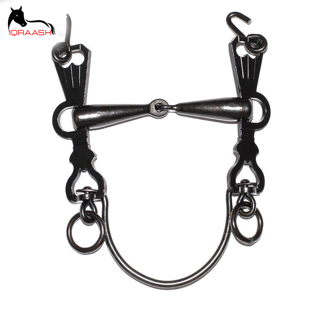 Iqraash Stainless Steel Single Jointed Spanish Bit | Customized Horse Bit