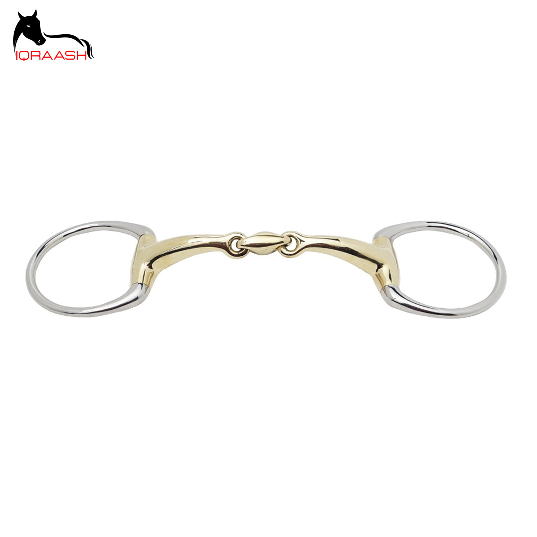 Stainless Steel Double-Jointed Eggbutt Snaffle Bit