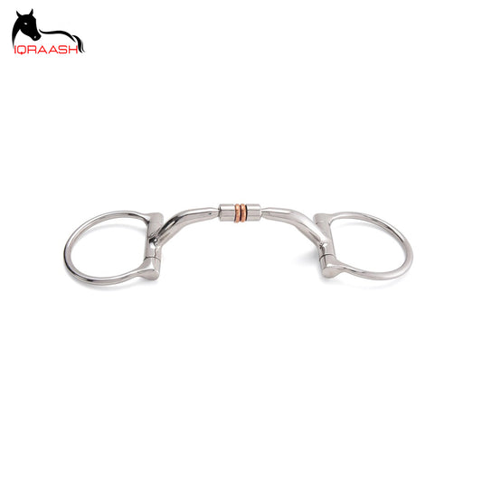 Iqraash Professional Equine Dee Bit with Copper Rollers | Customized Horse Bit