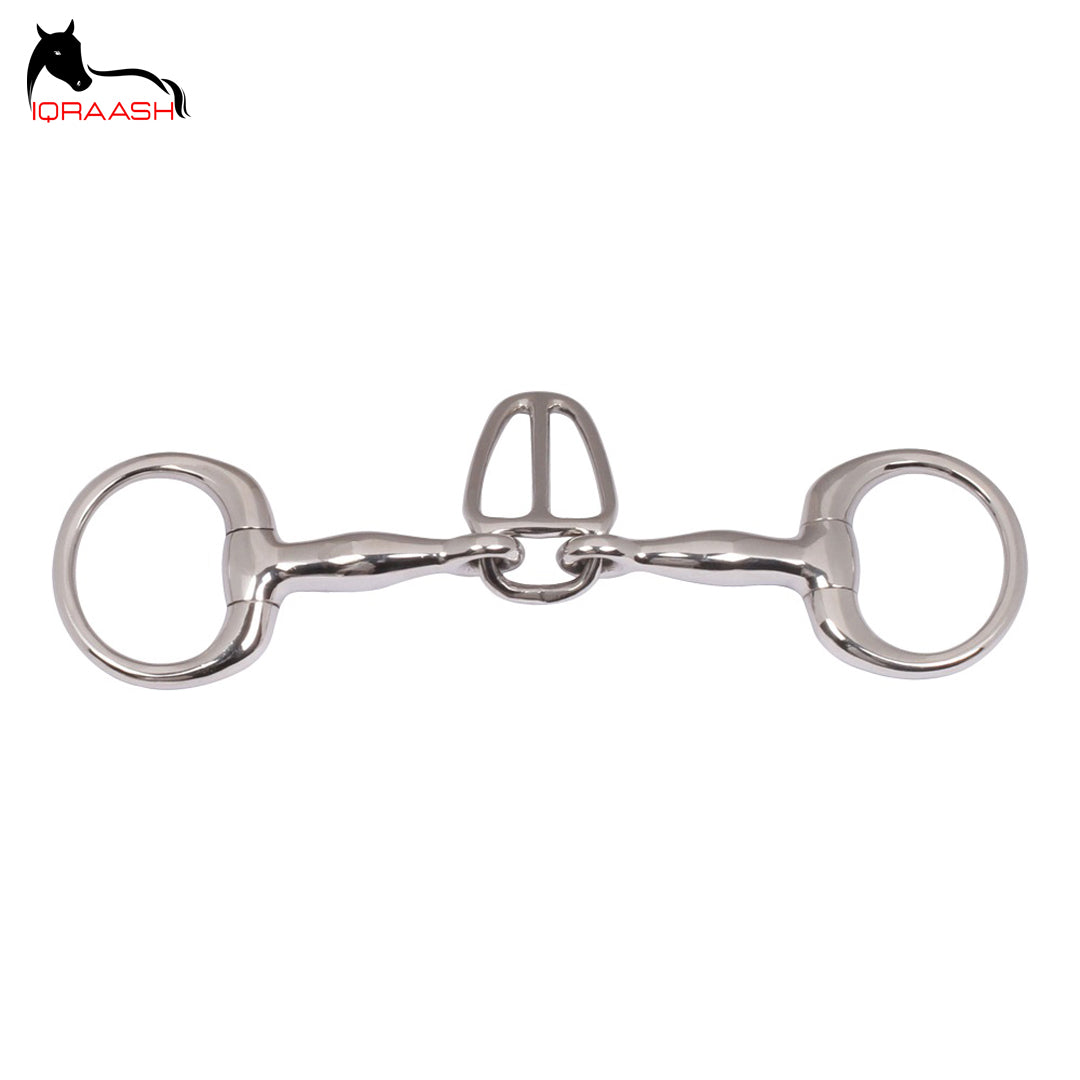 Stainless Steel Eggbutt Snaffle Bit Double-Jointed