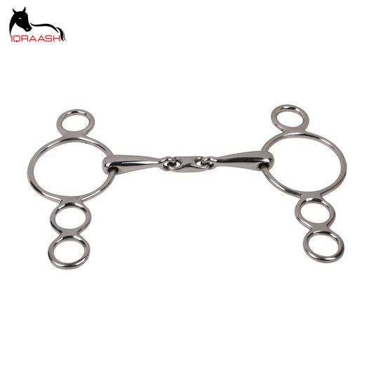 Stainless Steel Show Jumping Bit Double Jointed Mouth with Link