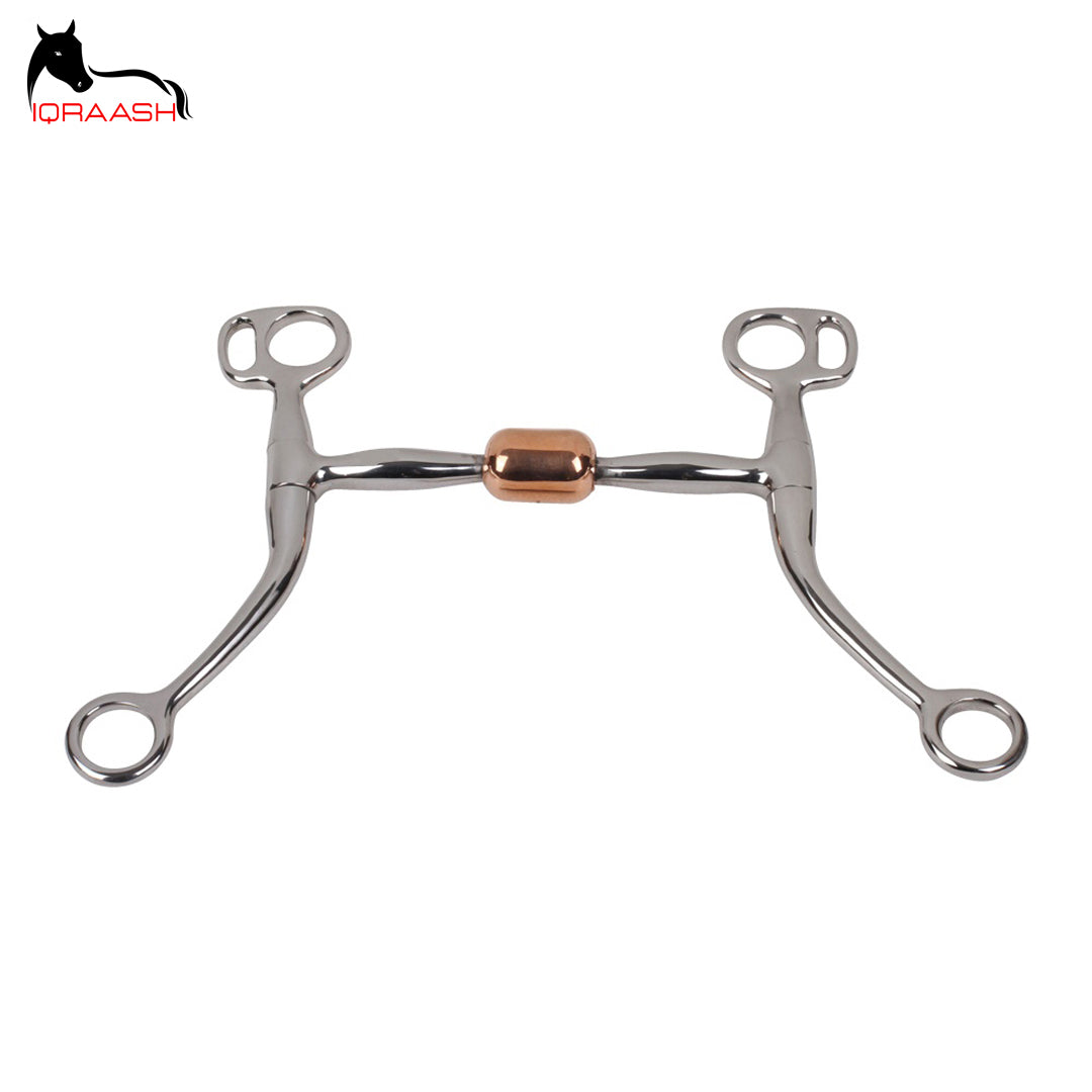 Classic Western Roping Bit with Copper Rollers