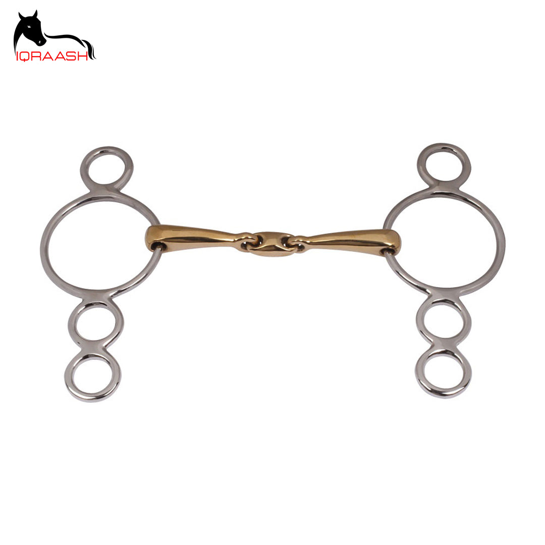 STAINLESS STEEL 4-RING DUTCH GAG BIT