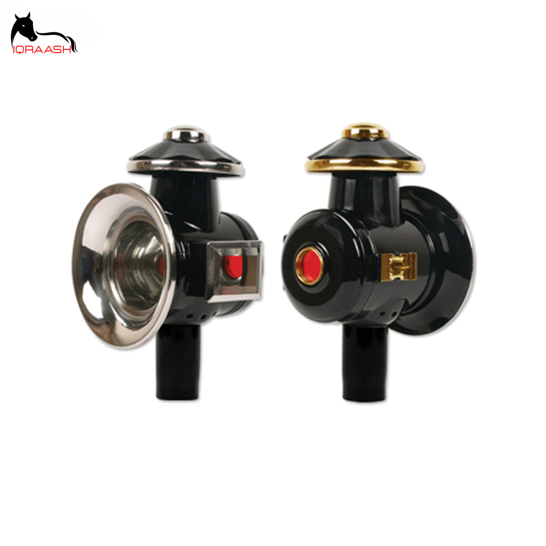 Iqraash Pair of Carrige Lamps For Horse Coah Stainless Steel Trim With Heavy Mounts