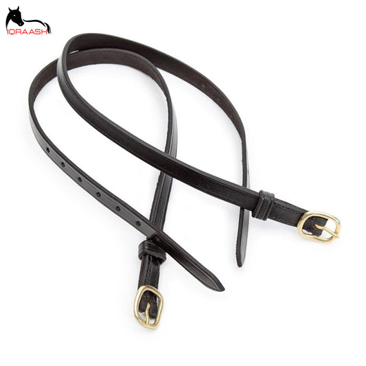 Iqraash Adjustable Leather Spur Straps with Stainless Steel Buckle