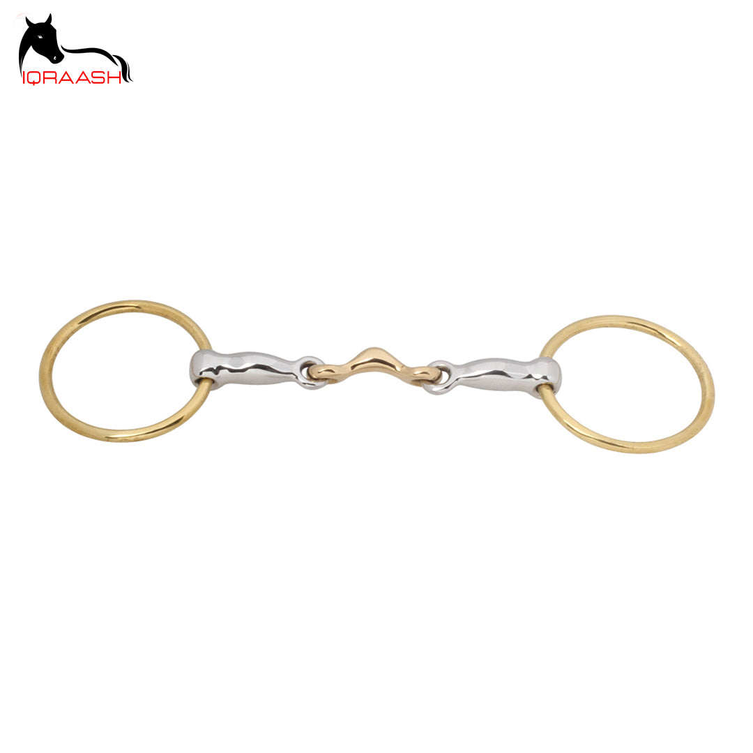 Double-Joint Loose Ring Snaffle Bit