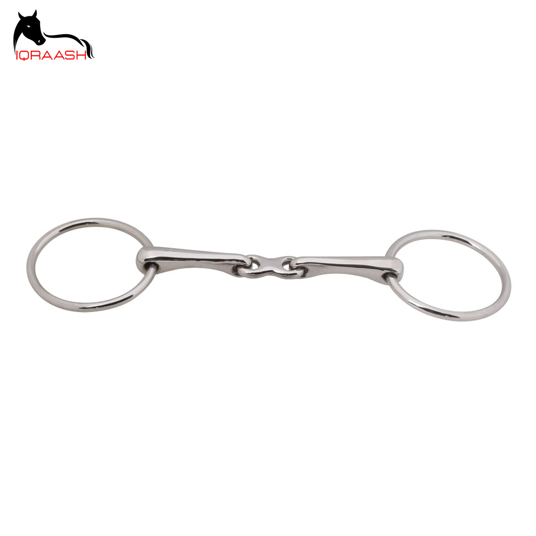 Double-Joint  Loose Ring Snaffle Bit