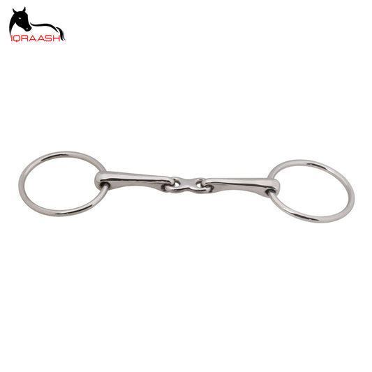 Double-Joint  Loose Ring Snaffle Bit