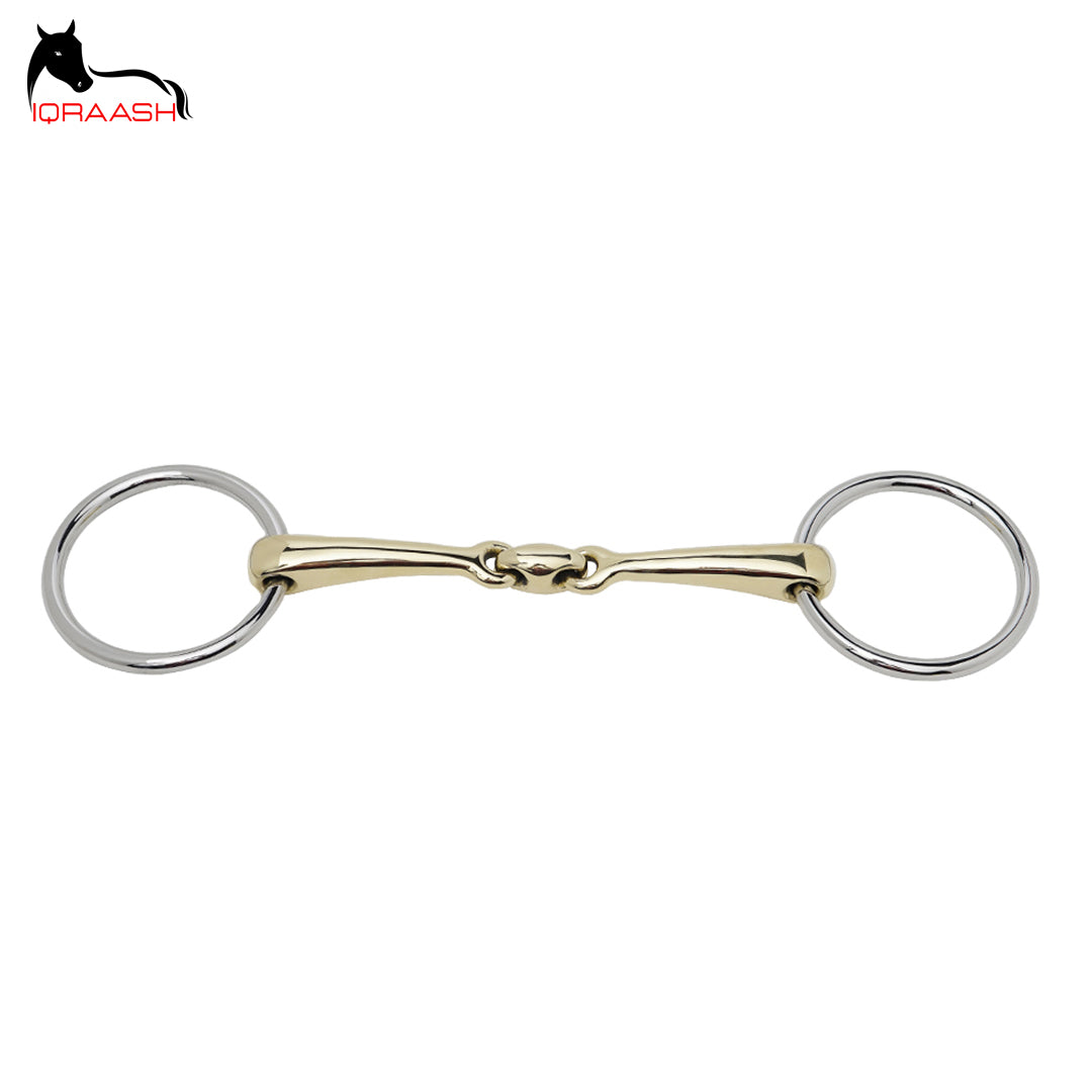 Weymouth Snaffle Bits Gold Color Traditional Style Mouthpiece