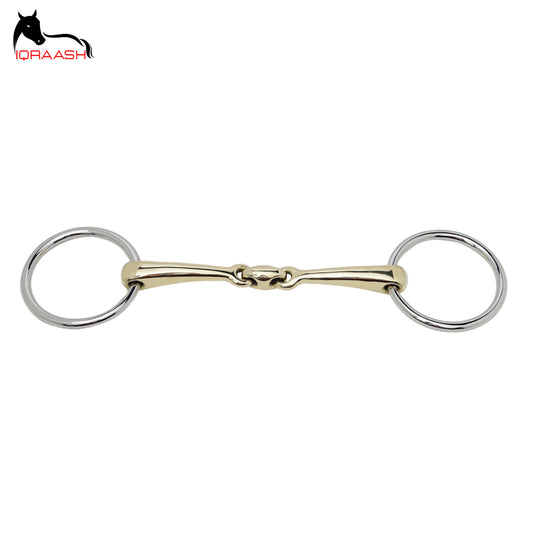 Weymouth Snaffle Bits Gold Color Traditional Style Mouthpiece