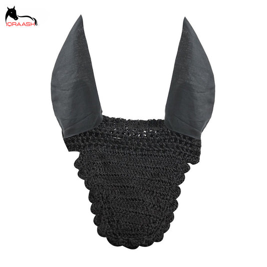 Iqraash Fly Hood For Horses Black Color Ear Nets