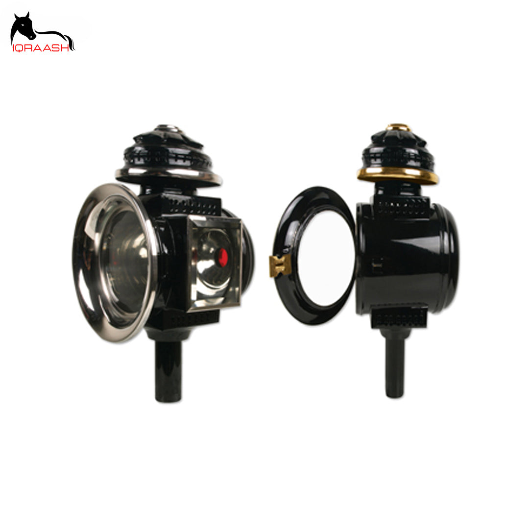 Iqraash Black Carriage Lamps For Horse Coach Metal Made Horse Accessories