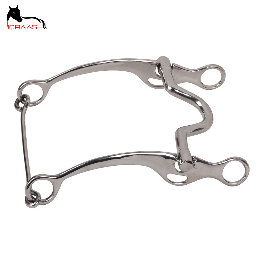 Stainless Steel Curved American Gag Western Bit for Horses