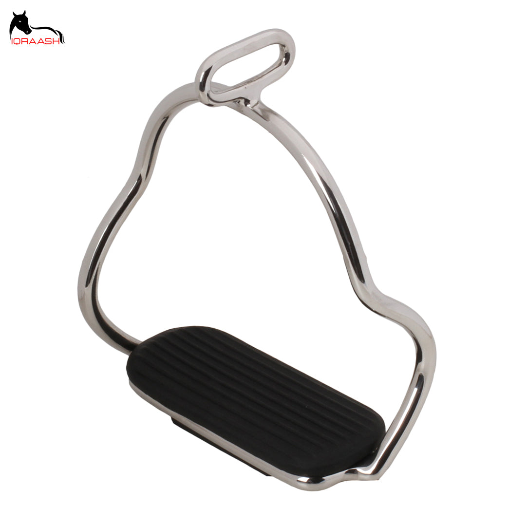 Elevate Your Ride with Icelandic Style: IQRAASH Gold Stainless Steel Icelandic Stirrup (Wide Tread & Grip)