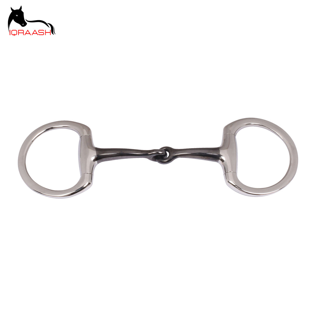 Eggbutt Stainless Steel Horse Bit with Black Rubber Mouthpiece