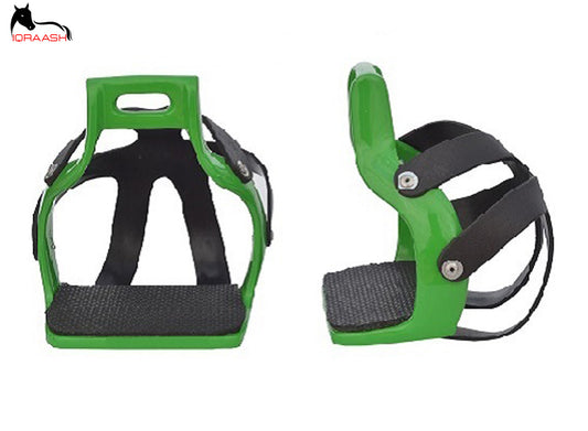 Iqraash Aluminum Endurance Stirrup with Wide Tread and Rubber Base