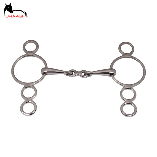 STAINLESS STEEL PESSOA BIT DOUBLE JOINTED 4 RINGS