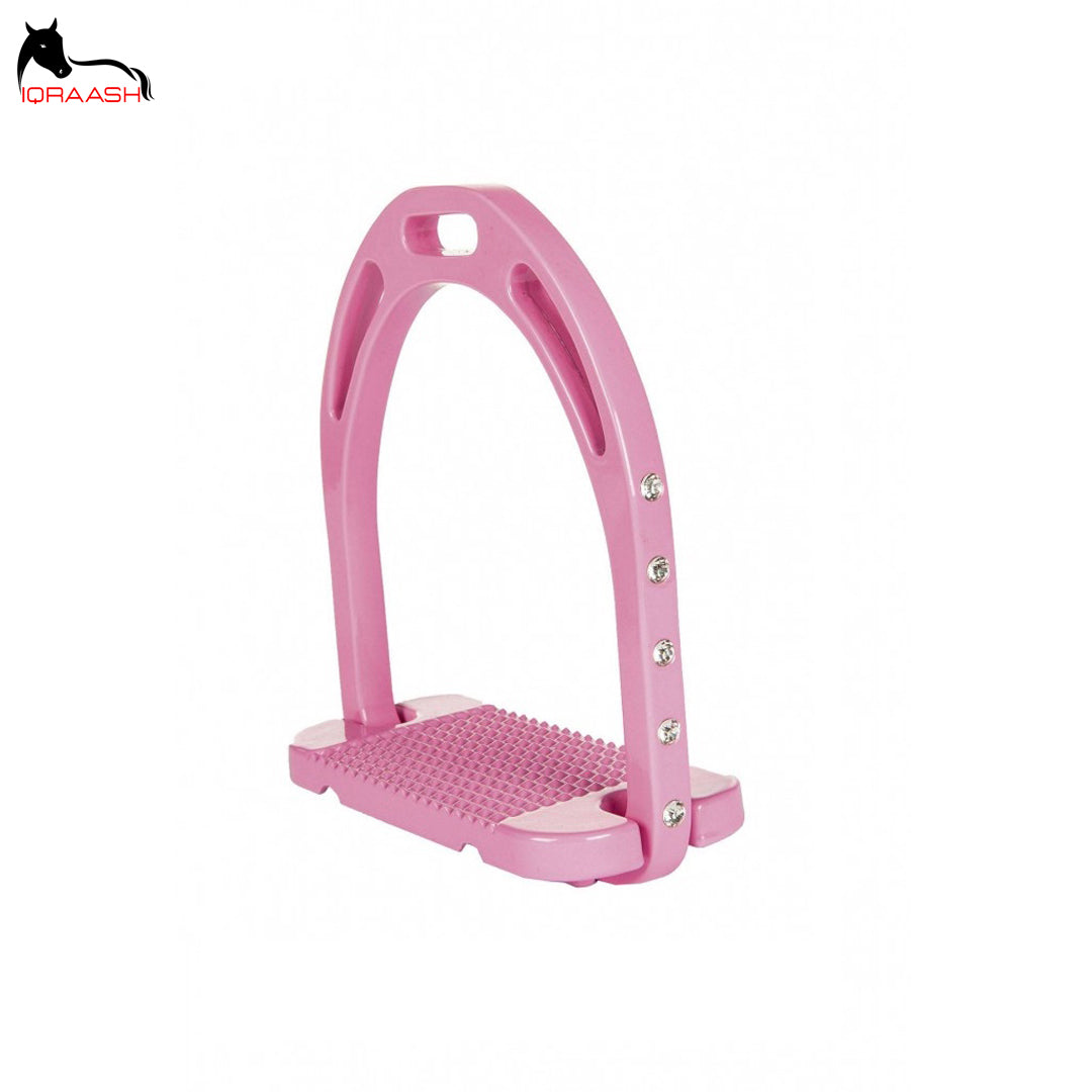 Chrome Chic Meets Equestrian Performance: IQRAASH Endurance Stirrups (Wide Base & Grip)