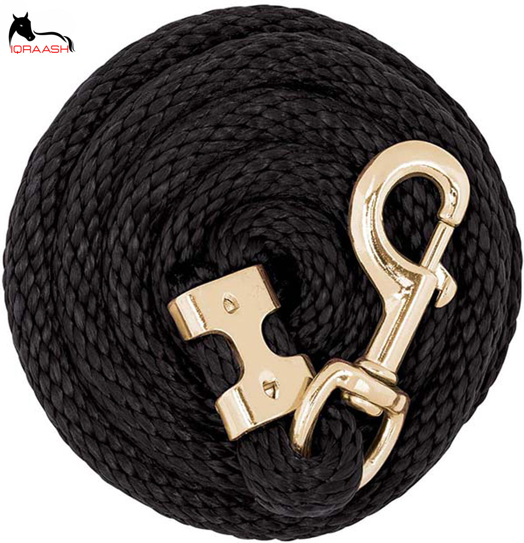 Iqraash Brown Poly Lead Rope with Bull Snap | Classic Style for Reliable Handling