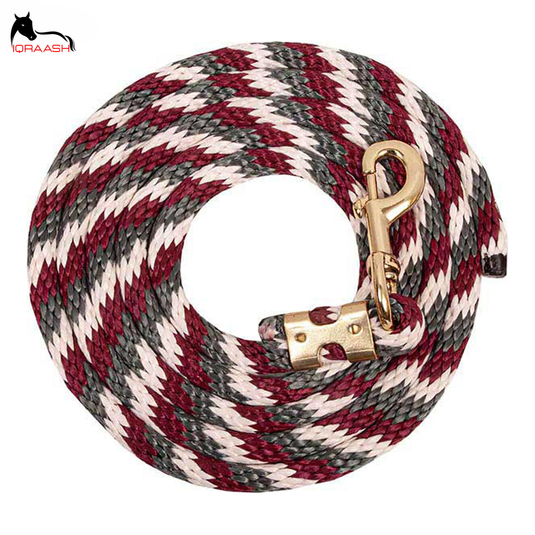 Iqraash Multicolor Poly Lead Rope with Bull Snap - Vibrant and Reliable Handling