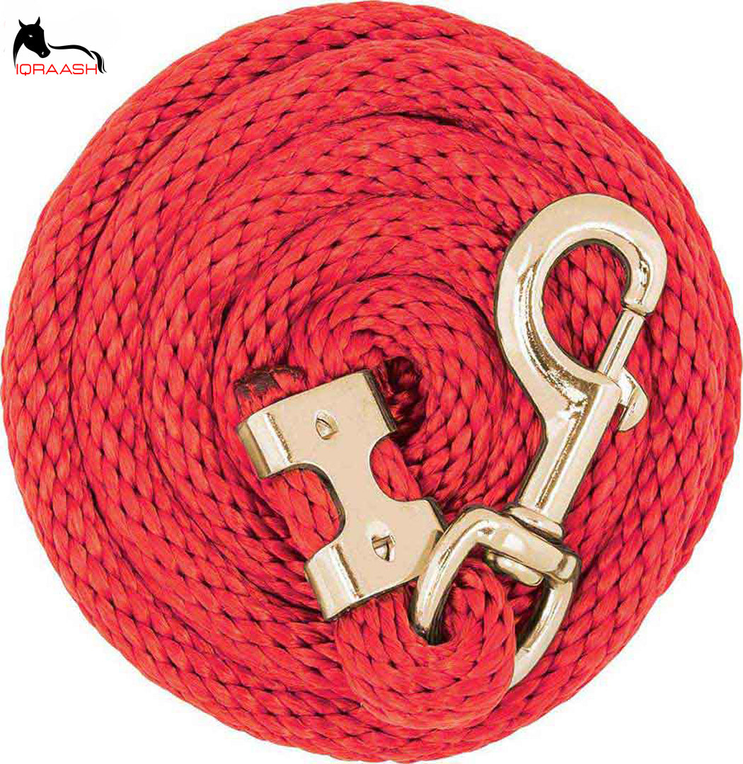 Iqraash Red Poly Lead Rope with Bull Snap - Secure Handling with a Bold Twist