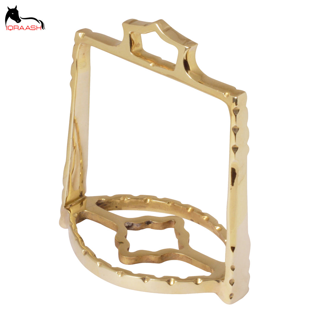 Iqraash Portuguese Stirrup | Premium Brass Halter Square Stirup | Iqraash Industries