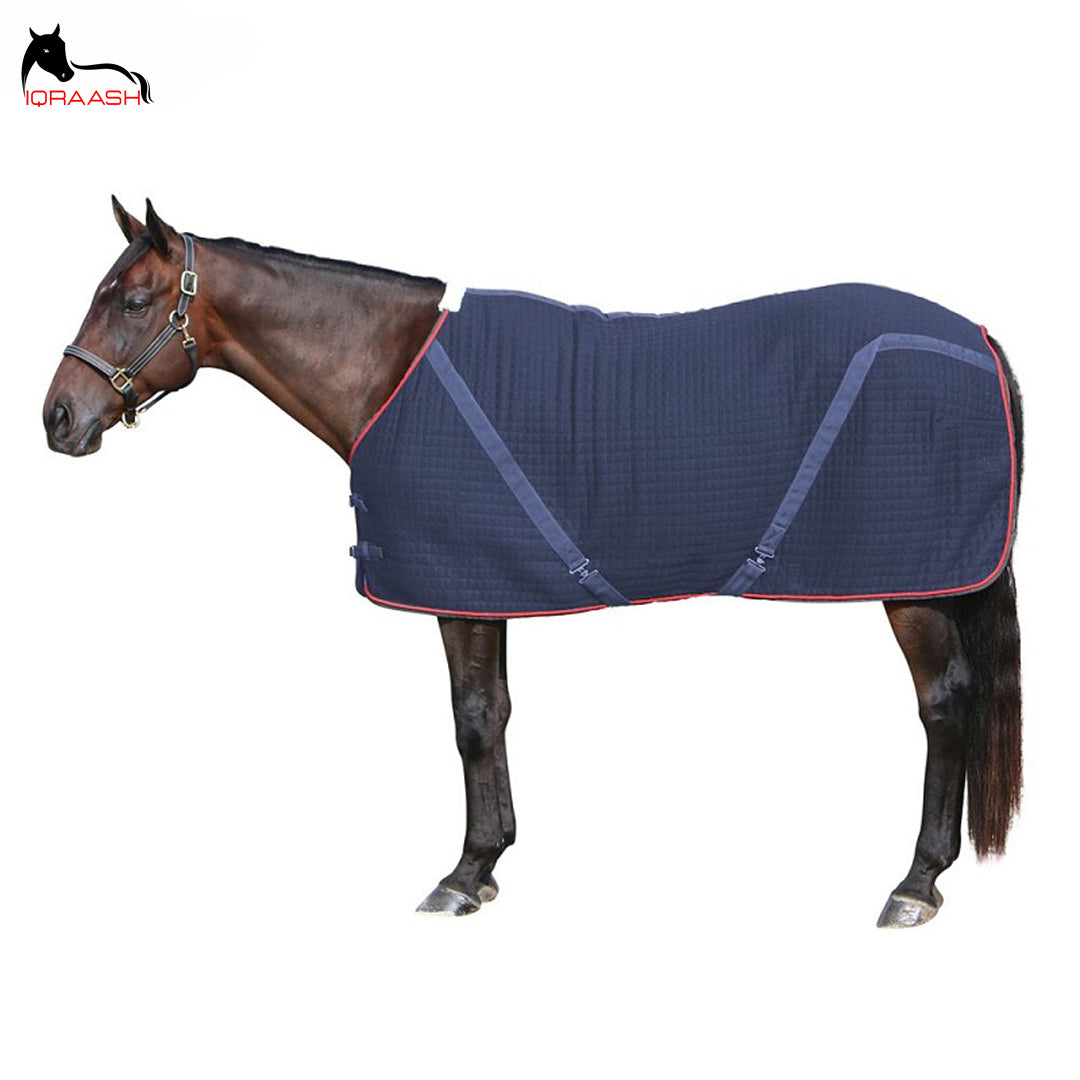 Iqraash Regal Blue and Gold Horse Rug - Premium Quality and Style